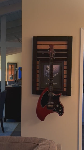 Compact frame that lets two guitars dominate the room.